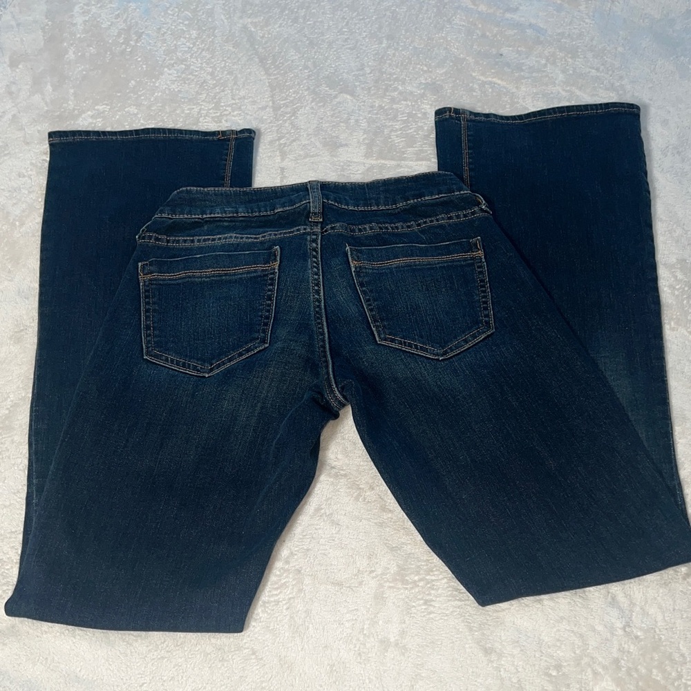 Old Navy The Rock Star Campfire Dark Wash Bootcut Jeans Size 2 EUC - Picture 7 of 11